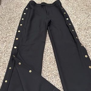 Black pants Flare with gold buttons